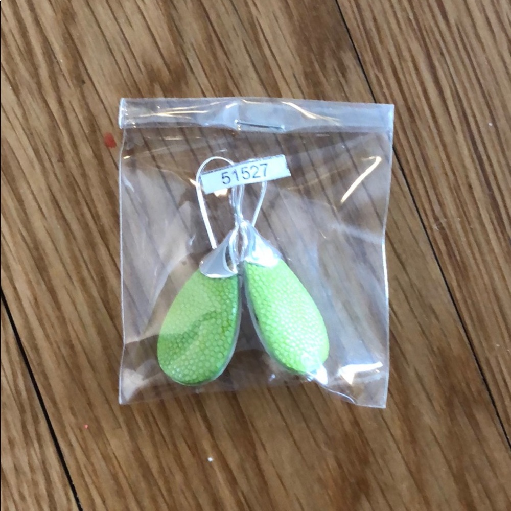 NWT Lime Green Dangle Earrings